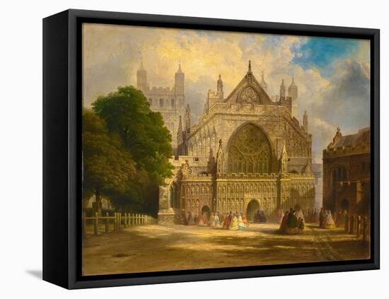 The West Front of Exeter Cathedral, C.1860-F. J. Corri-Framed Premier Image Canvas