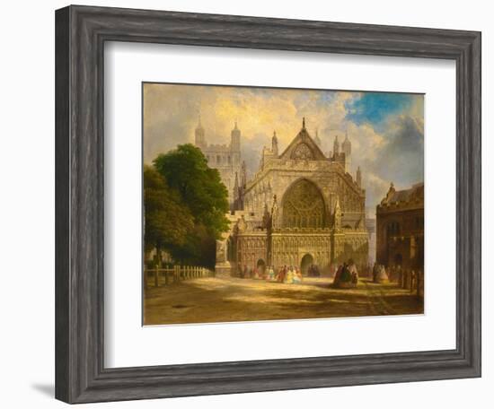 The West Front of Exeter Cathedral, C.1860-F. J. Corri-Framed Giclee Print