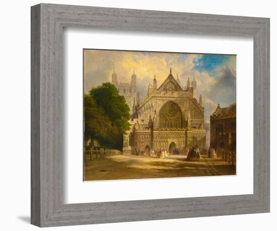 The West Front of Exeter Cathedral, C.1860-F. J. Corri-Framed Giclee Print