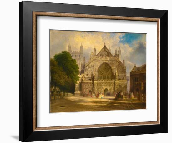 The West Front of Exeter Cathedral, C.1860-F. J. Corri-Framed Giclee Print