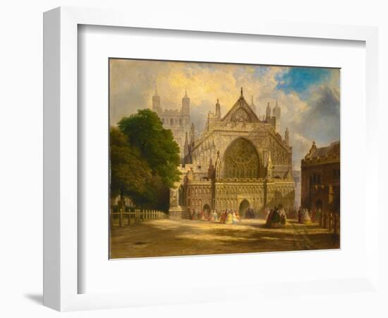 The West Front of Exeter Cathedral, C.1860-F. J. Corri-Framed Giclee Print