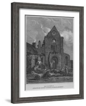 'The West Front of Jedburgh Abbey Church Roxburghshire', 1814-John Greig-Framed Giclee Print