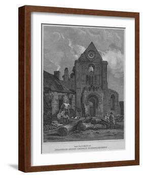 'The West Front of Jedburgh Abbey Church Roxburghshire', 1814-John Greig-Framed Giclee Print