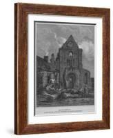 'The West Front of Jedburgh Abbey Church Roxburghshire', 1814-John Greig-Framed Giclee Print