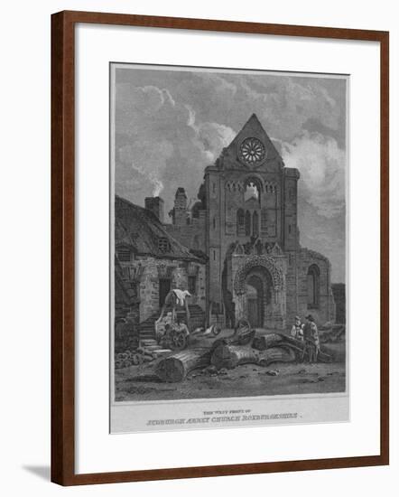 'The West Front of Jedburgh Abbey Church Roxburghshire', 1814-John Greig-Framed Giclee Print