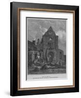 'The West Front of Jedburgh Abbey Church Roxburghshire', 1814-John Greig-Framed Giclee Print