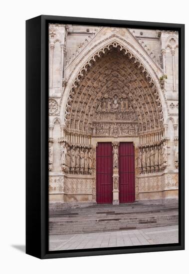 The West Front of Notre Dame D'Amiens Cathedral-Julian Elliott-Framed Premier Image Canvas