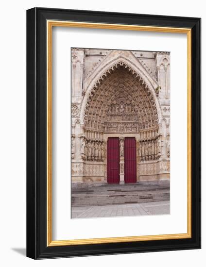 The West Front of Notre Dame D'Amiens Cathedral-Julian Elliott-Framed Photographic Print