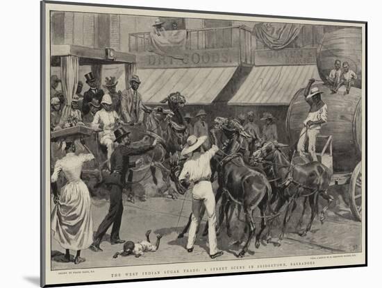 The West Indian Sugar Trade, a Street Scene in Bridgetown, Barbadoes-Frank Dadd-Mounted Giclee Print