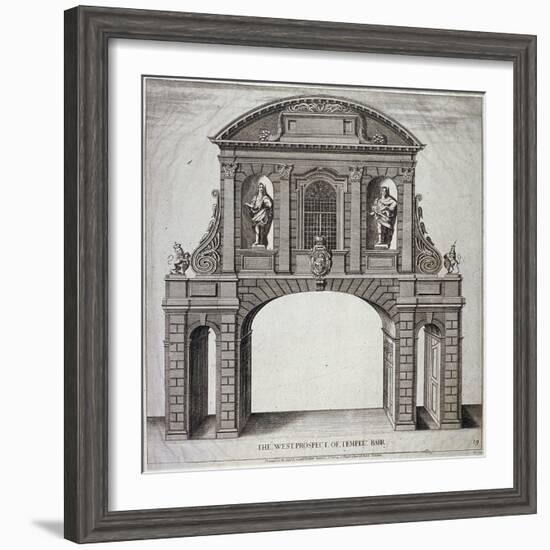 The West Prospect of Temple Bar, London, C1770-John Nixon-Framed Giclee Print