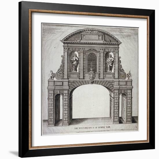 The West Prospect of Temple Bar, London, C1770-John Nixon-Framed Giclee Print