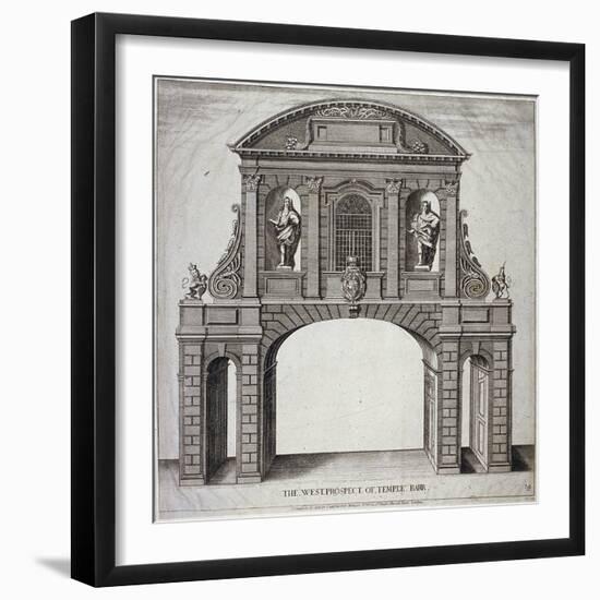 The West Prospect of Temple Bar, London, C1770-John Nixon-Framed Giclee Print