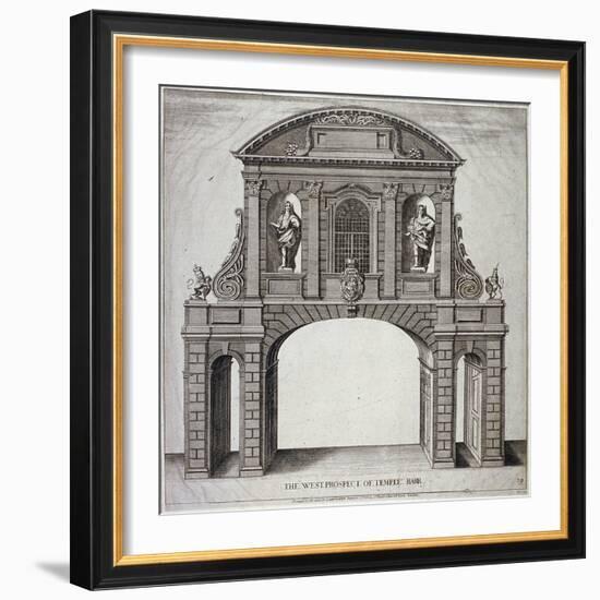 The West Prospect of Temple Bar, London, C1770-John Nixon-Framed Giclee Print