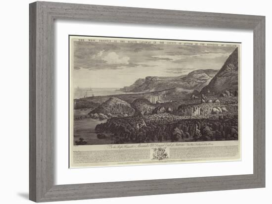 The West Prospect of the Giant's Causeway in the County of Antrim in the Kingdom of Ireland-John Drury-Framed Giclee Print