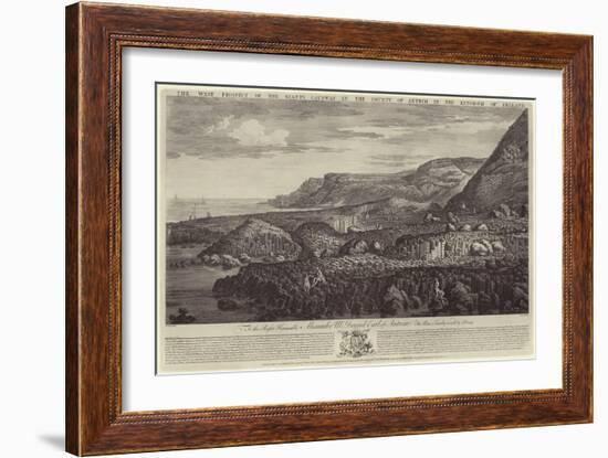 The West Prospect of the Giant's Causeway in the County of Antrim in the Kingdom of Ireland-John Drury-Framed Giclee Print