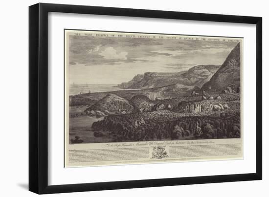 The West Prospect of the Giant's Causeway in the County of Antrim in the Kingdom of Ireland-John Drury-Framed Giclee Print