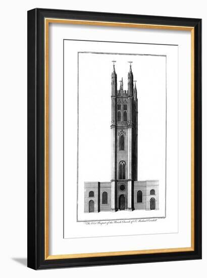 'The West Prospect of the Parish Church of St. Michael Cornhill', c1756-Benjamin Cole-Framed Giclee Print