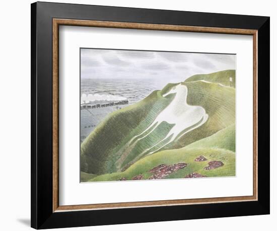 The Westbury Horse-Eric Ravilious-Framed Giclee Print