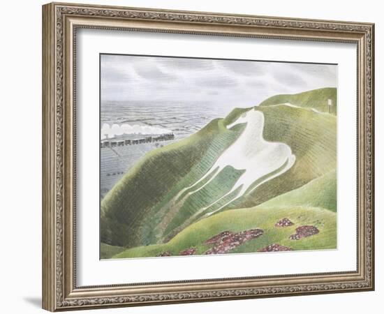 The Westbury Horse-Eric Ravilious-Framed Giclee Print