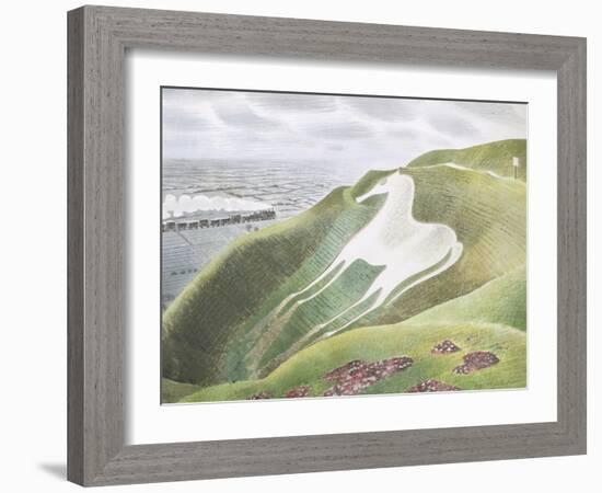 The Westbury Horse-Eric Ravilious-Framed Giclee Print