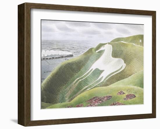 The Westbury Horse-Eric Ravilious-Framed Giclee Print