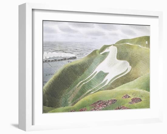 The Westbury Horse-Eric Ravilious-Framed Giclee Print