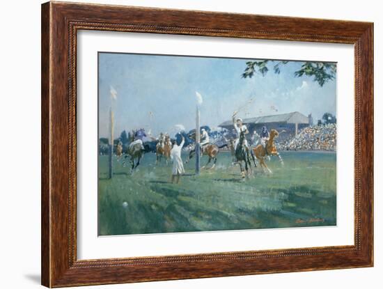 The Westchester Cup, Played at the Hurlingham Club, June 1936-Gilbert Holiday-Framed Giclee Print