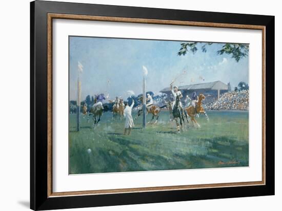 The Westchester Cup, Played at the Hurlingham Club, June 1936-Gilbert Holiday-Framed Giclee Print