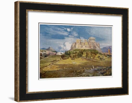 The Western End of the Acropolis Seen from Below the Pnyx-null-Framed Art Print