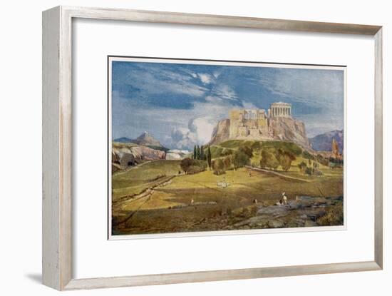 The Western End of the Acropolis Seen from Below the Pnyx-null-Framed Art Print