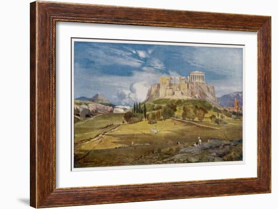 The Western End of the Acropolis Seen from Below the Pnyx-null-Framed Art Print