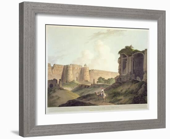 The Western Entrance of Shere Shah's Fort, Delhi-Thomas Daniell-Framed Giclee Print