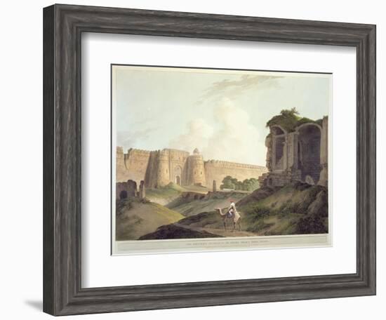 The Western Entrance of Shere Shah's Fort, Delhi-Thomas Daniell-Framed Giclee Print