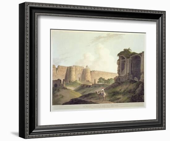 The Western Entrance of Shere Shah's Fort, Delhi-Thomas Daniell-Framed Giclee Print