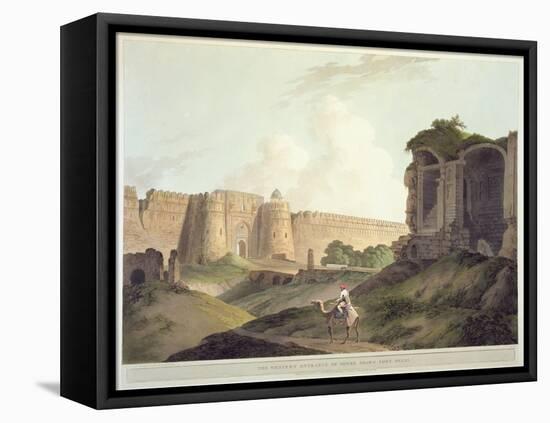 The Western Entrance of Shere Shah's Fort, Delhi-Thomas Daniell-Framed Premier Image Canvas