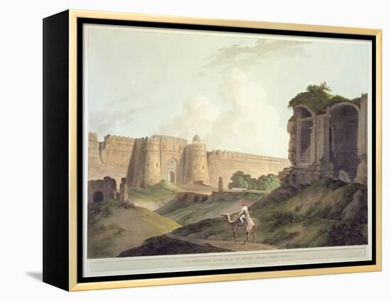The Western Entrance of Shere Shah's Fort, Delhi-Thomas Daniell-Framed Premier Image Canvas