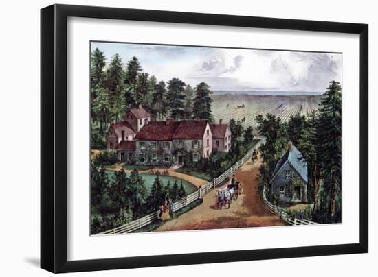 The Western Farmer's Home, 1871-Currier & Ives-Framed Giclee Print