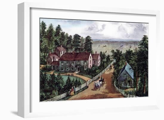 The Western Farmer's Home, 1871-Currier & Ives-Framed Giclee Print