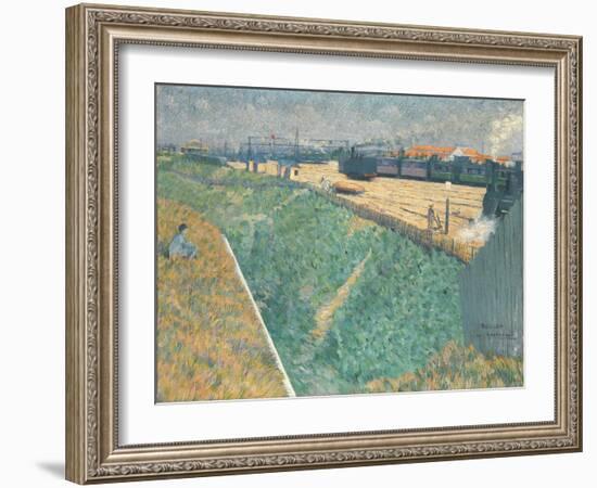 The Western Railway at its Exit from Paris, 1886-Charles Angrand-Framed Giclee Print