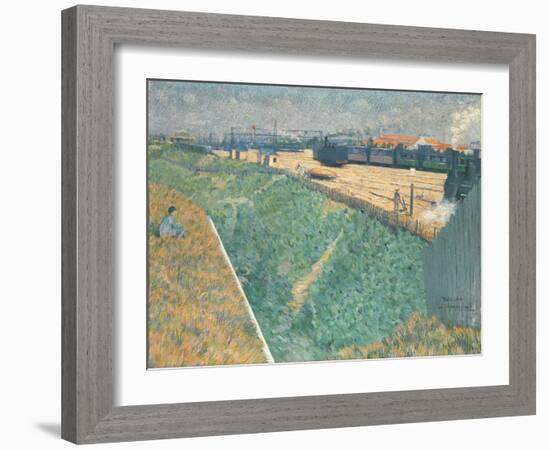 The Western Railway at its Exit from Paris, 1886-Charles Angrand-Framed Giclee Print