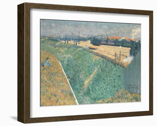 The Western Railway at its Exit from Paris, 1886-Charles Angrand-Framed Giclee Print