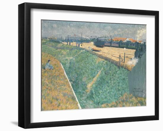 The Western Railway at its Exit from Paris, 1886-Charles Angrand-Framed Giclee Print