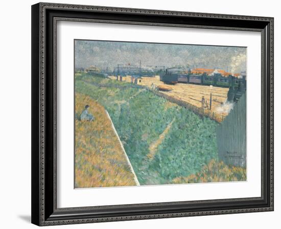 The Western Railway at its Exit from Paris, 1886-Charles Angrand-Framed Giclee Print