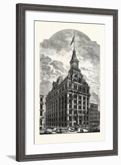 The Western Union Telegraph Building, New York, Was Completed in 1875. Usa-Marc Nattier-Framed Giclee Print