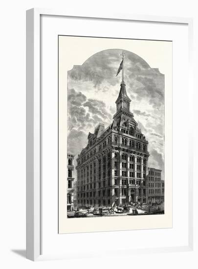 The Western Union Telegraph Building, New York, Was Completed in 1875. Usa-Marc Nattier-Framed Giclee Print