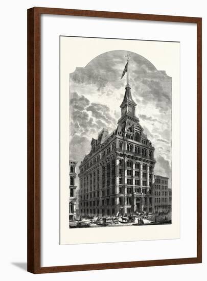 The Western Union Telegraph Building, New York, Was Completed in 1875. Usa-Marc Nattier-Framed Giclee Print