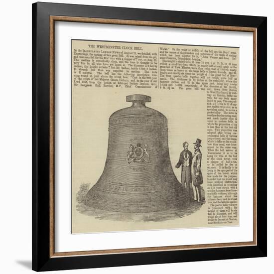 The Westminster Clock Bell-null-Framed Giclee Print