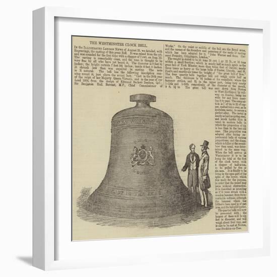 The Westminster Clock Bell-null-Framed Giclee Print