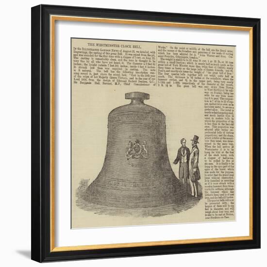 The Westminster Clock Bell-null-Framed Giclee Print