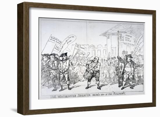 The Westminster Deserter Drum'D Out of the Regiment, 1784-Thomas Rowlandson-Framed Giclee Print